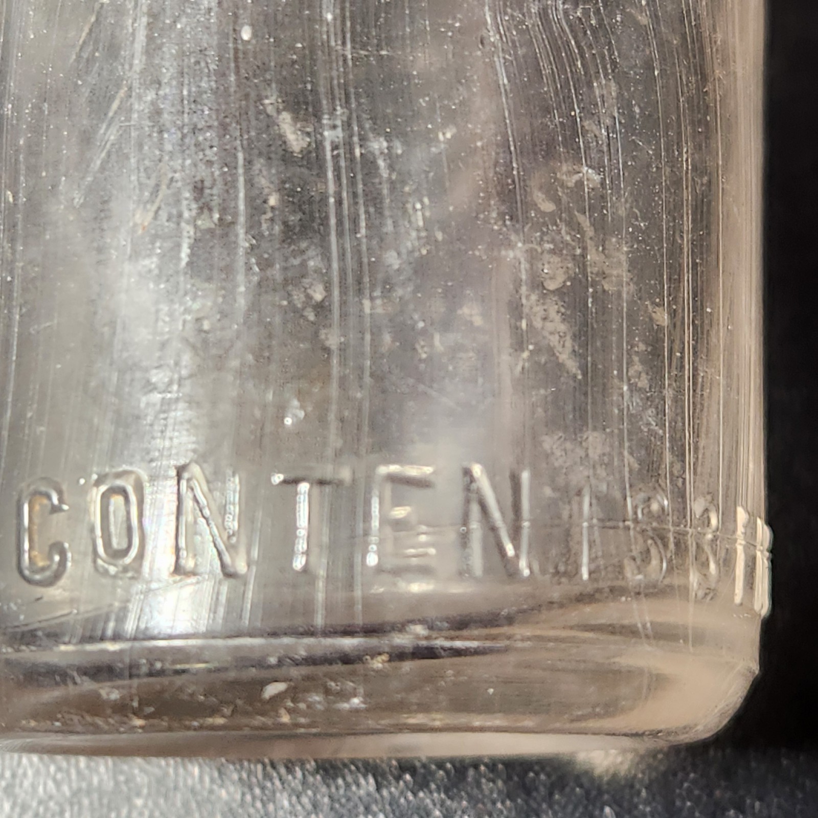 VTG Clear Glass Pharmaceutical Medicine Bottle Pharmacy “CONTENTS 3 FLD OZS”