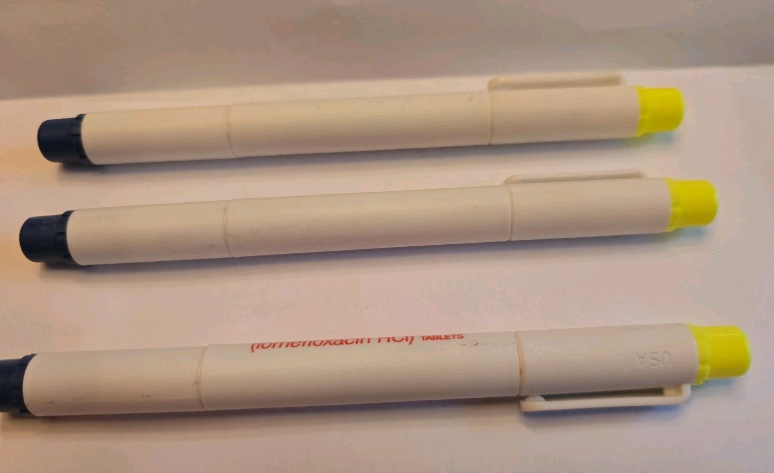 MAXAQUIN Ink / Highlighter Pens Set of 3 – Pharmaceutical Drug Rep Vintage Rare