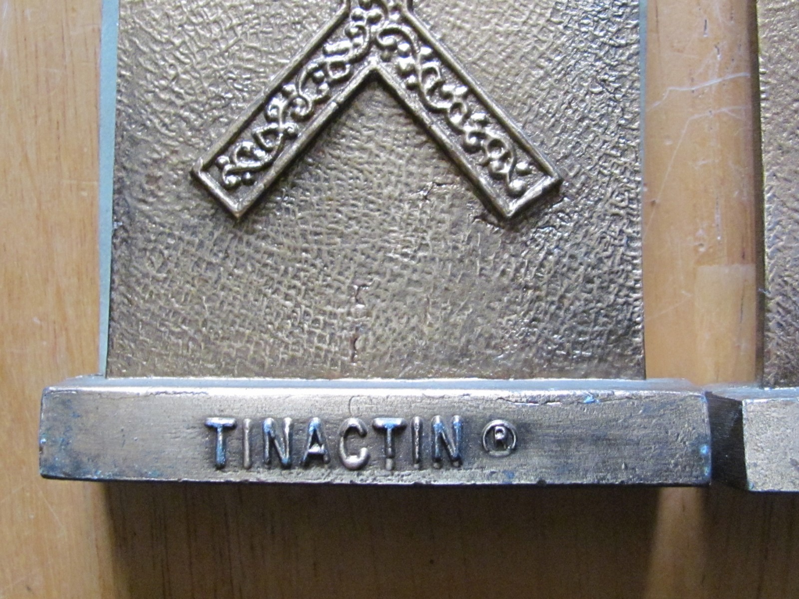 Set of 2 Pharmacy Tinactin Secundum Artem 1980 Brass Paperweights Bookends