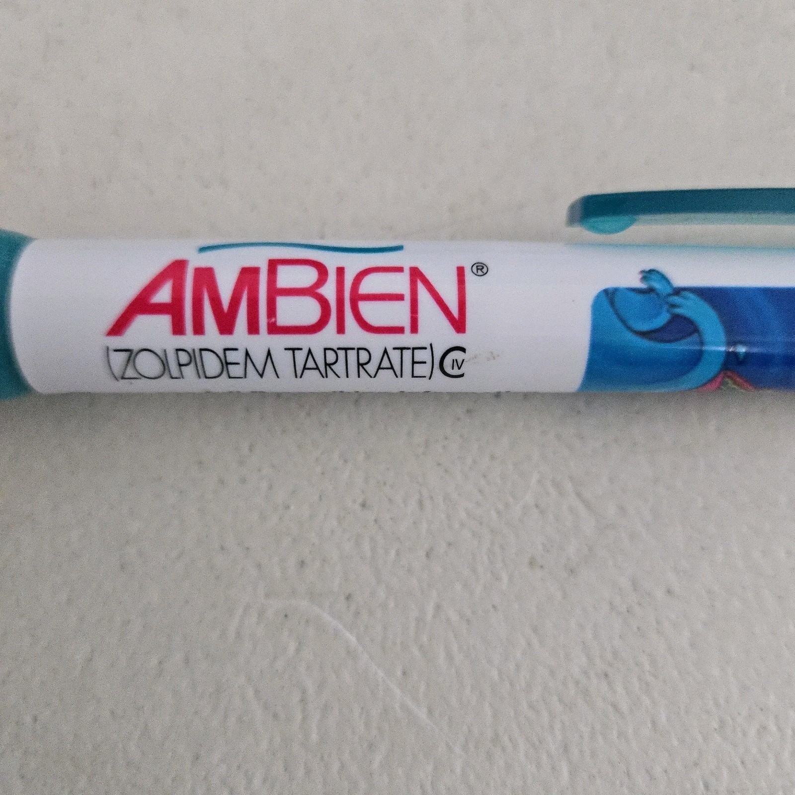 AMBIEN CR Drug Rep Collectible Chubby Pen RARE Pharmaceutical Black Ink
