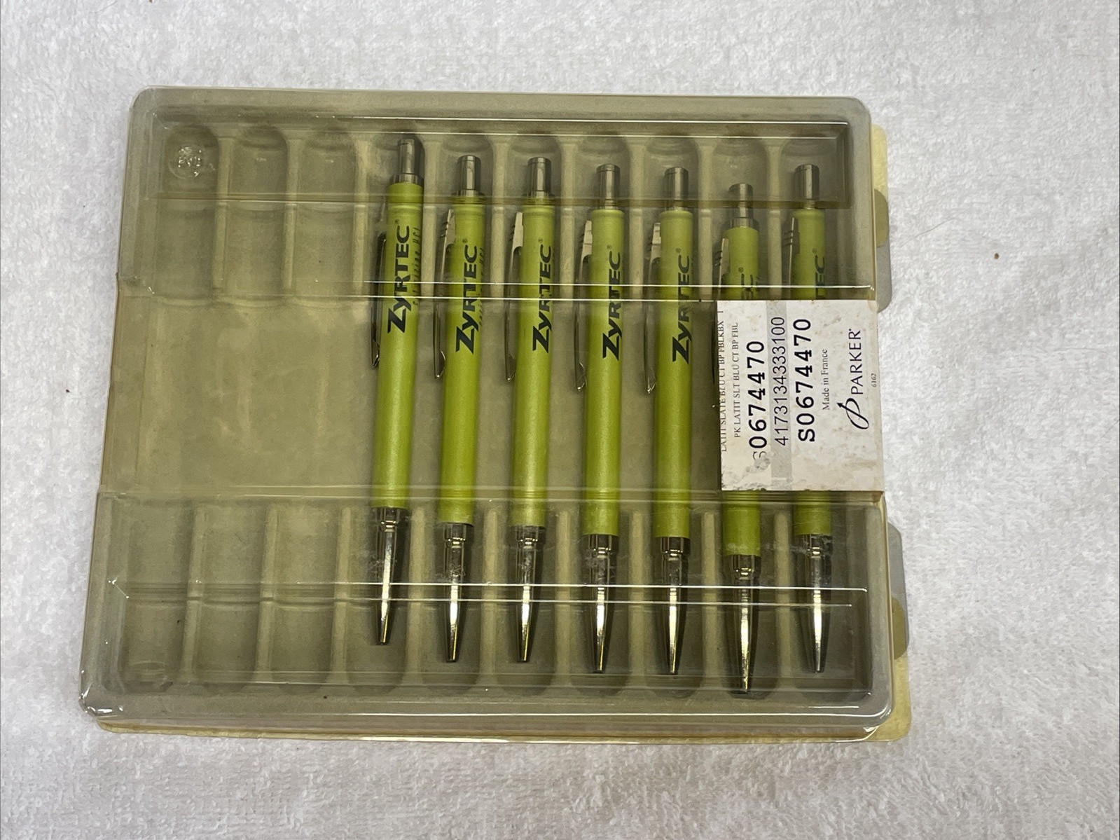 Zyrtec Pen Drug Rep Pens Pharma Metal Weighted Promo Tested and working Lot of 7