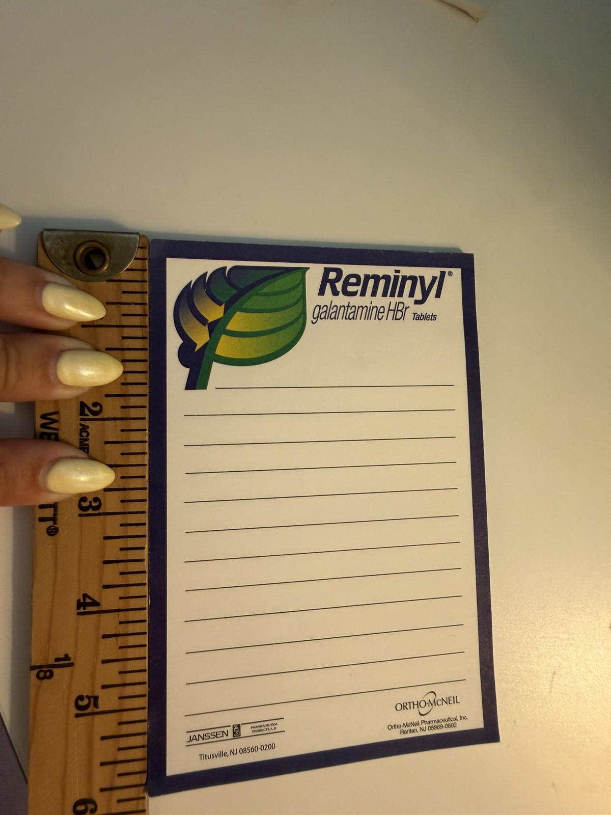 Reminyl Galantamine Post-It Sticky Note Pads Drug Rep Pharmaceutical