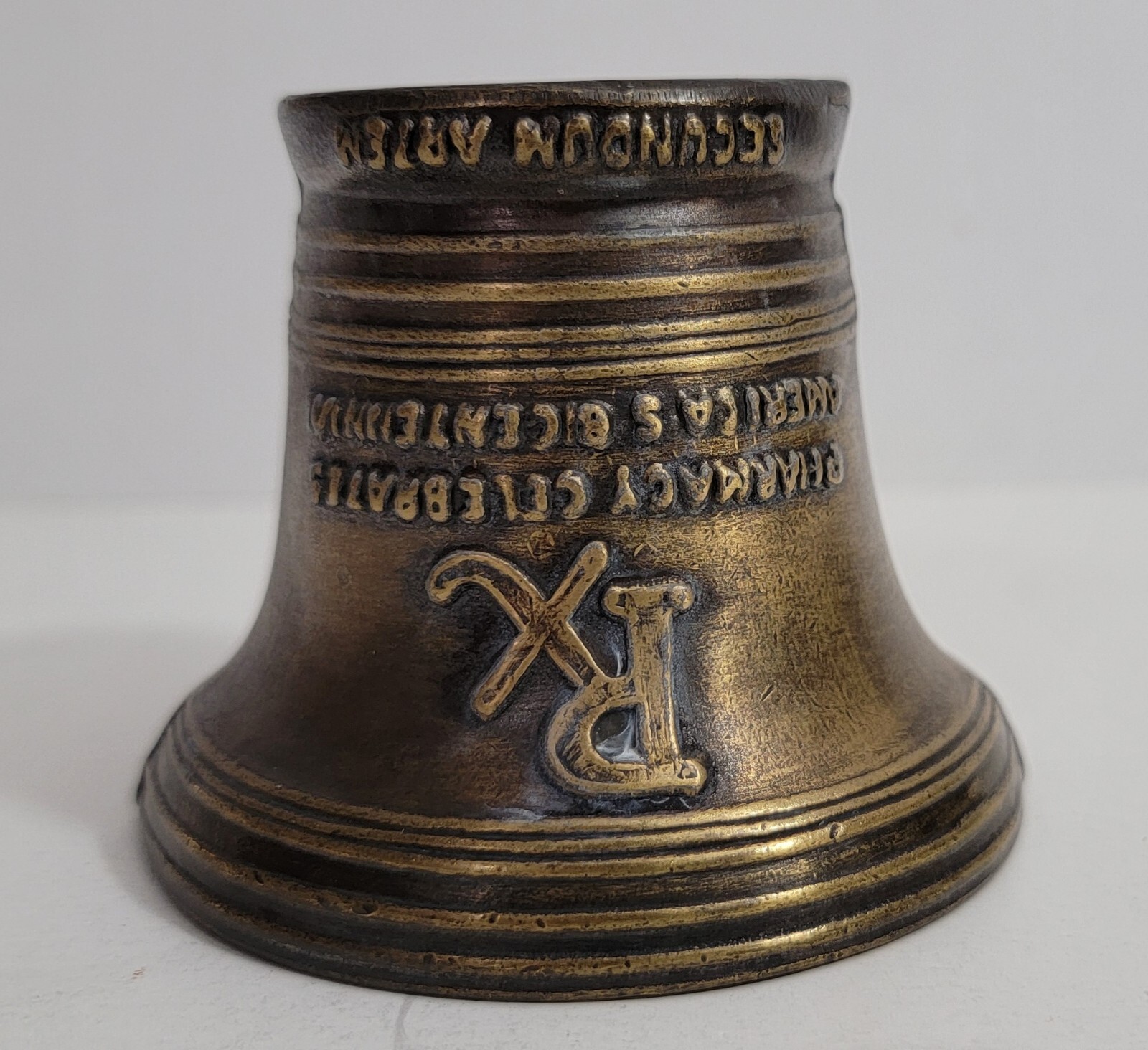 Vintage Pharmacy Rx Mortar Only Bicentennial 1976 Celebration Liberty Bell Heavy