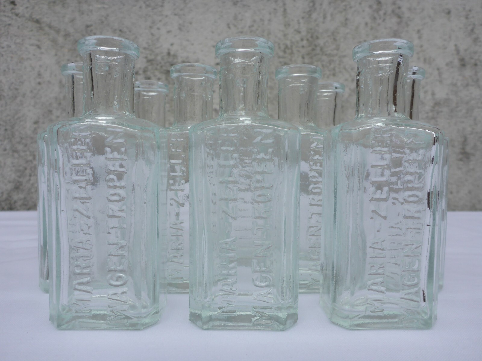 2X Old Small Medicine Glass Pharmacy Apothecary Bottle Maria Zeller Magnet Drops