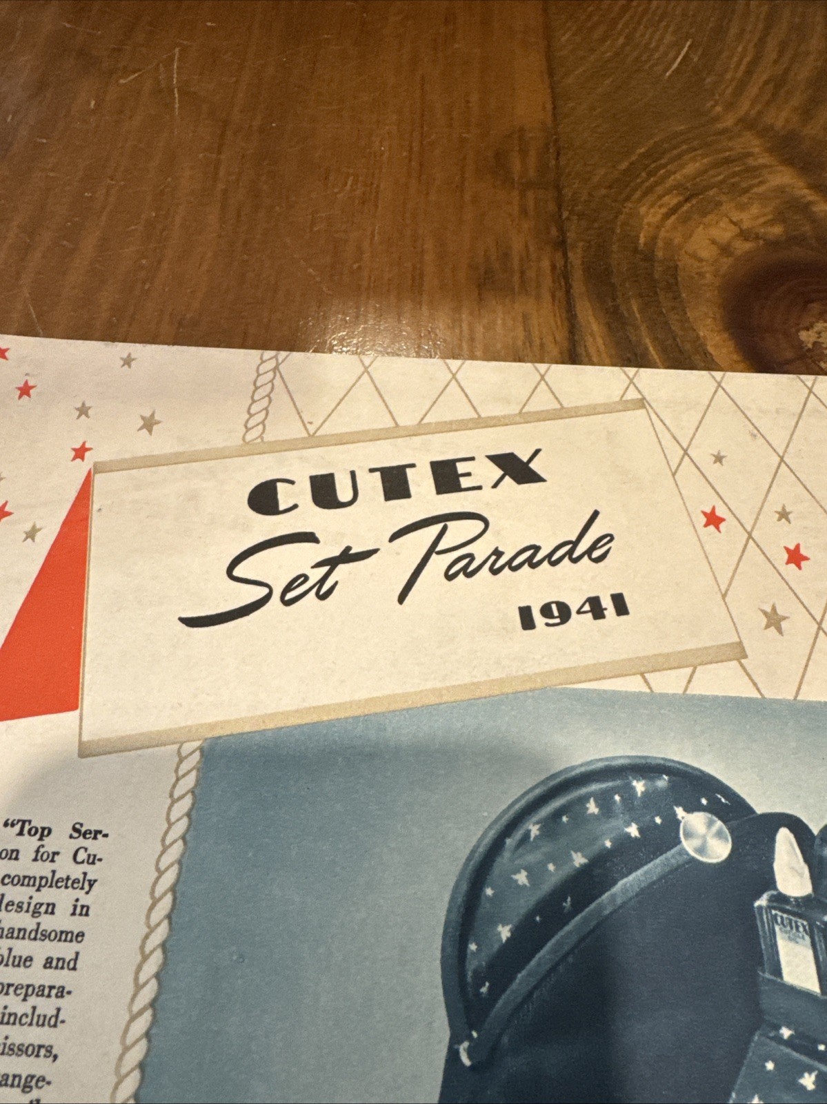 1941 Cutex Set Parade Dealer Catalog Manicure Sets Drugstore Advertising