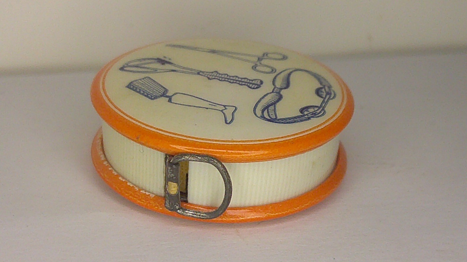advertising Illinois surgical supply celluloid tape measure picture instruments
