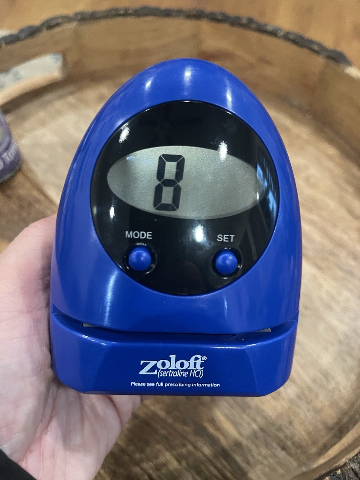 Promotional Zoloft Digital Timer Blue with Box