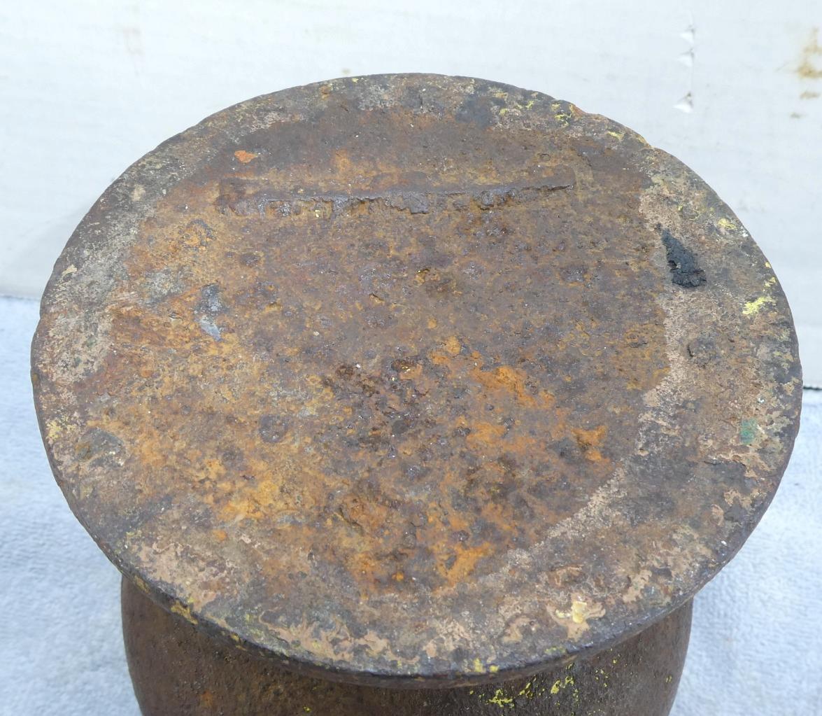 Antique Cast Iron Apothecary Mortar & #7 Pestle Medicine Pharmacy !!