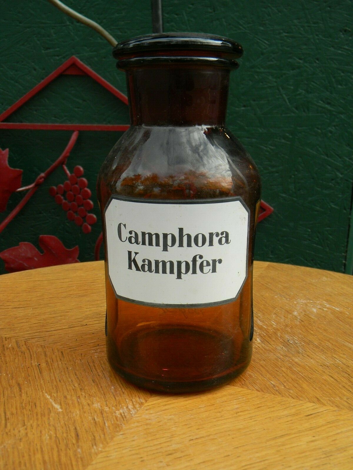 Antique Apothecary Glass Bottle Camphor