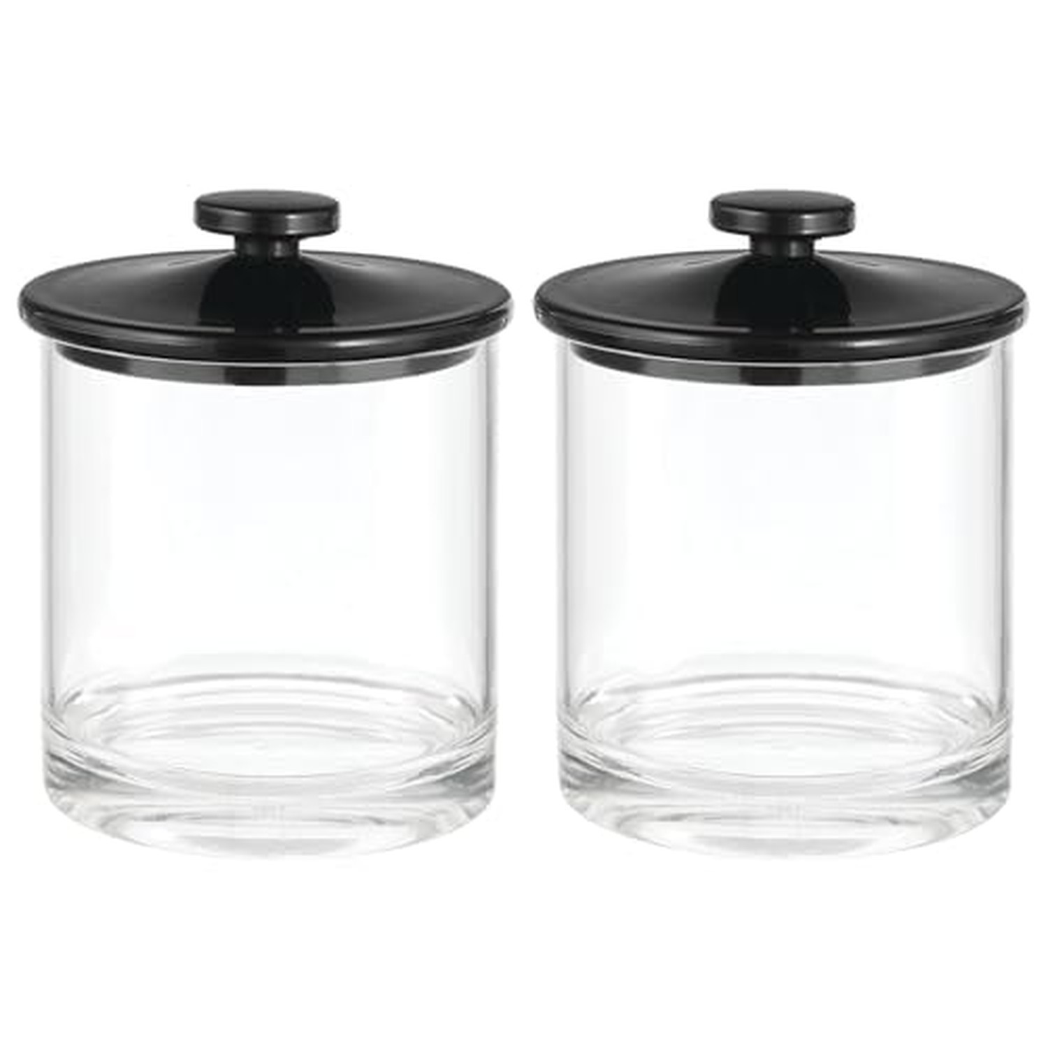 mDesign Small Modern Apothecary Storage Organizer Canister Jars – Acrylic Con…