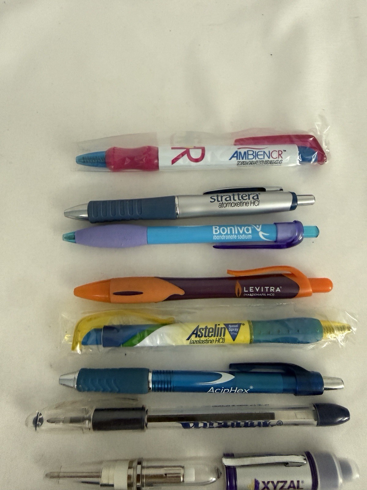 LOT OF DRUG PHARMA REP INK PEN Mixed Zyrtec Ambiencr Astelin