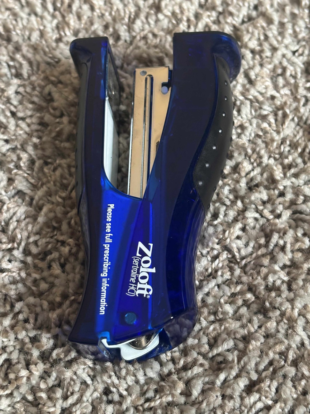 Biaxin XL & Zoloft Blue Stapler And Staple Puller Set Medicine Advertisement