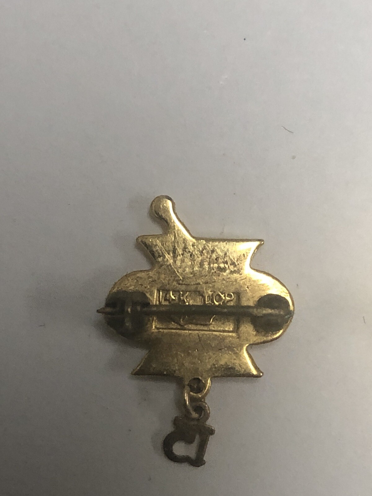 VINTAGE REXALL DRUG SET OF FOUR 14k YELLOW GOLD PINS – 15, 20, 25, 30 YEARS