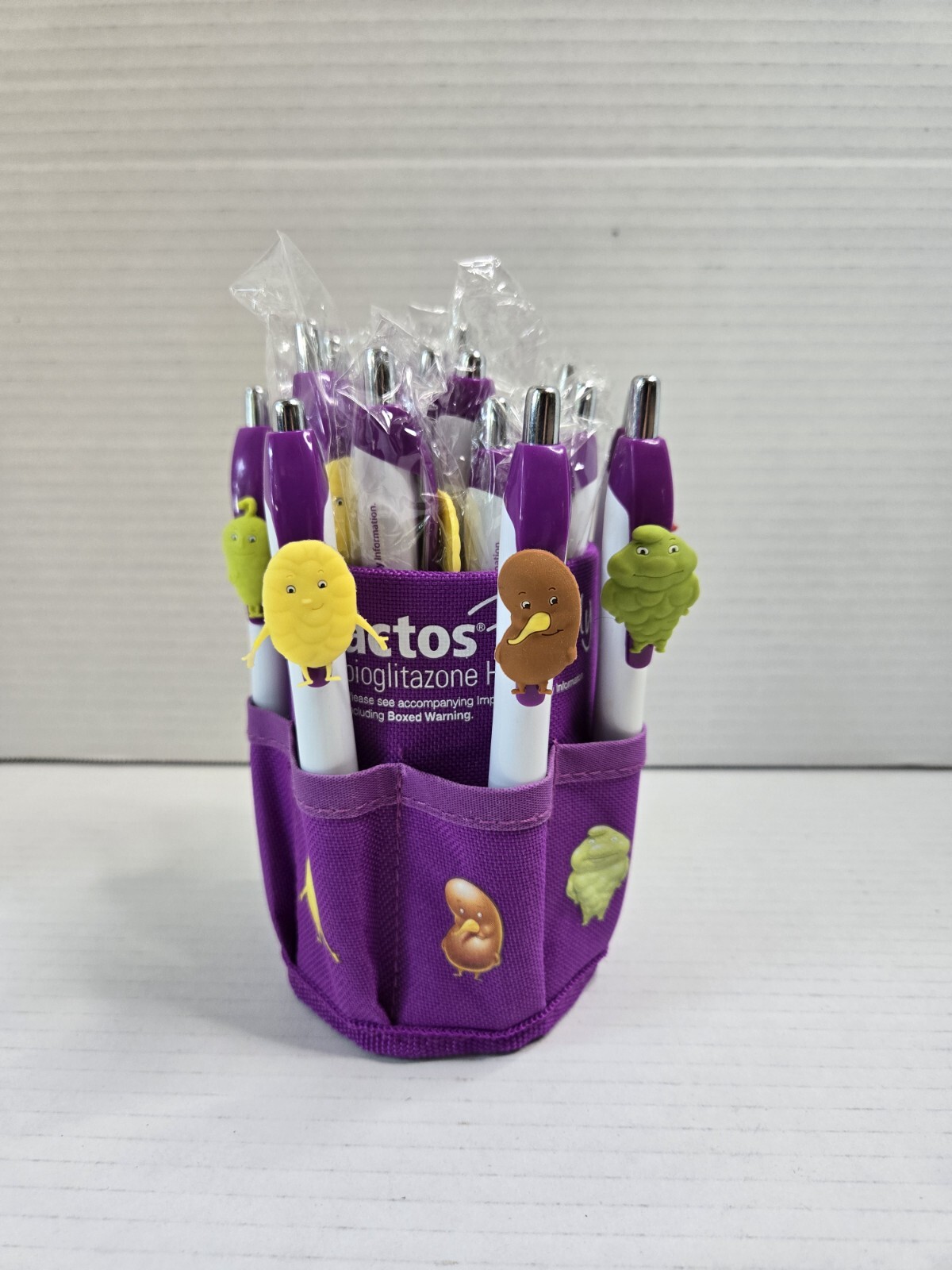 Vintage Actos Pharmaceutical Rep Advertising Pens Pen Holder