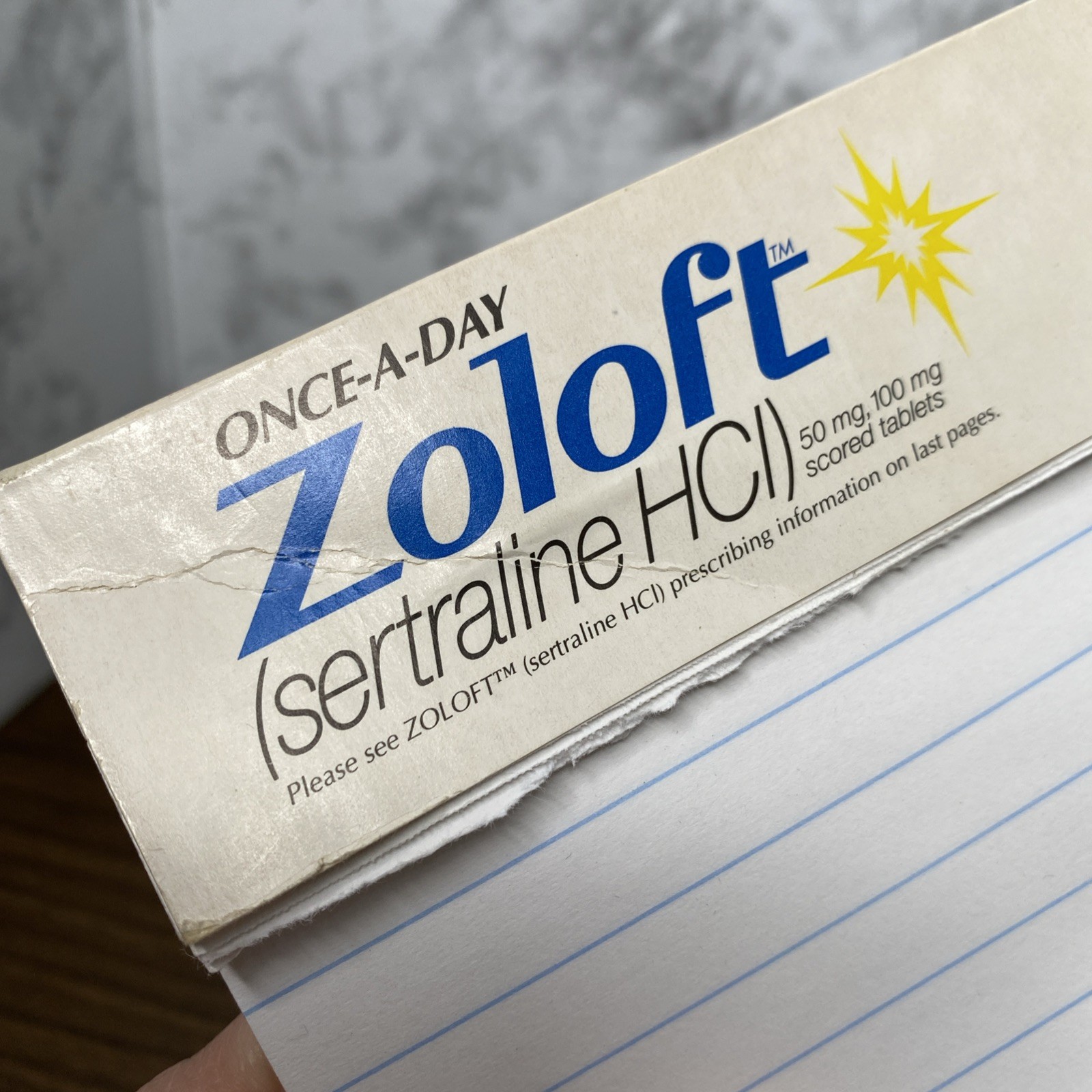 VTG 1992 Zoloft Drug Rep Collectible Doctor Notepad 8.5 x 12.5” Pharmaceutical