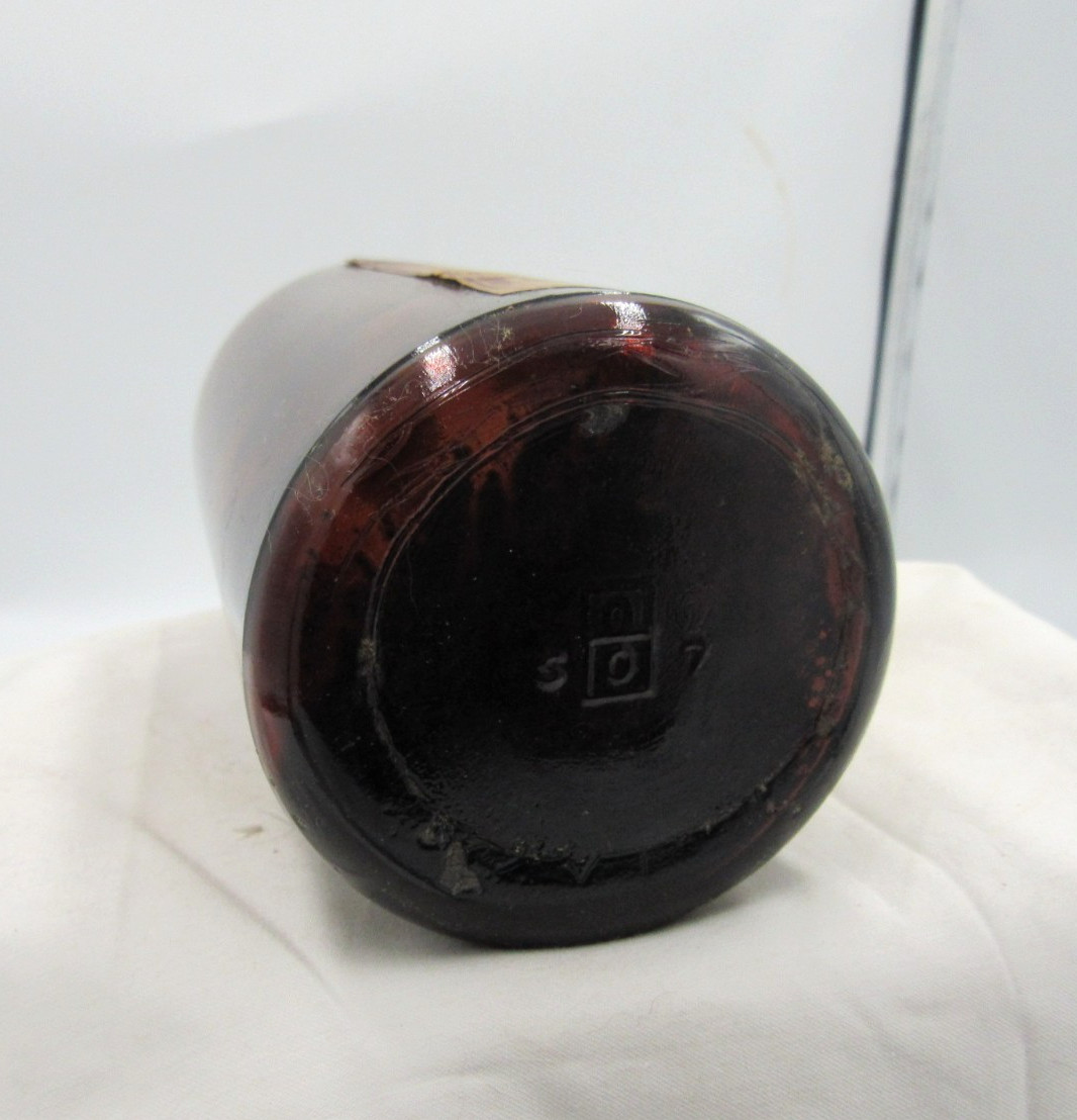 BW – 1910’s Parke, Davis & Co Detroit Mich Sarsaparilla Amber Medicine bottle
