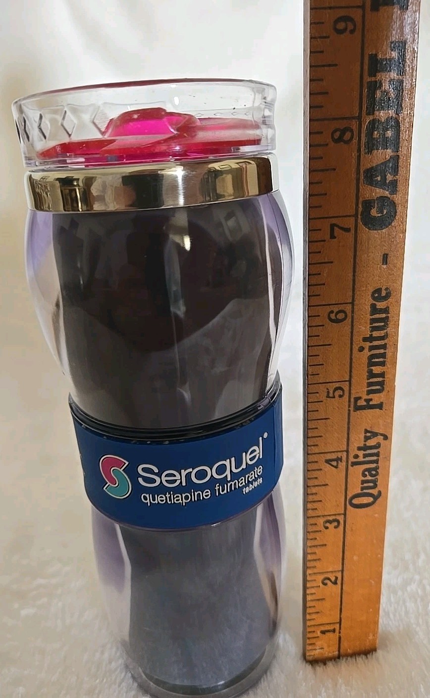 RARE Vintage Seroquel Travel Cup Pharmaceutical Rep Big Pharma Promo