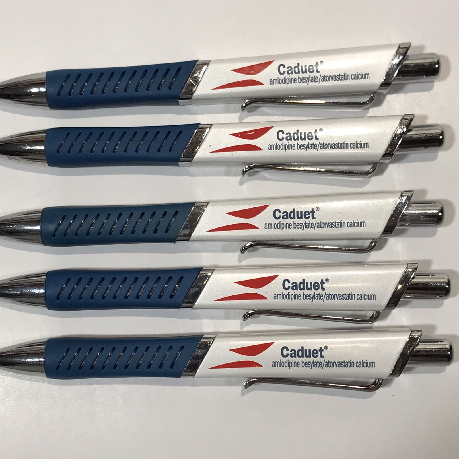 Lipitor/Caduet Heavy Metal Drug Rep Pharma Advertising Promo Pen Lot of 5