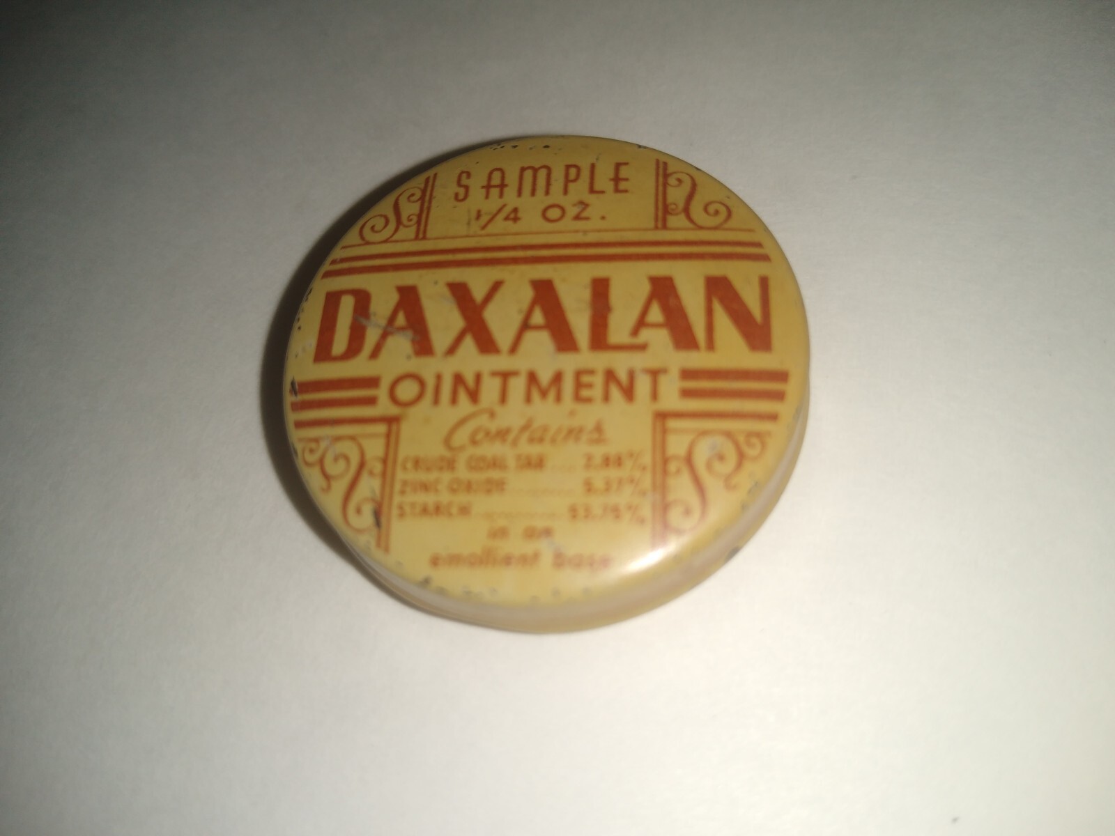 VTG Daxalan Ointment DOME CHEMICAL New York Coal Tar Zinc Oxide
