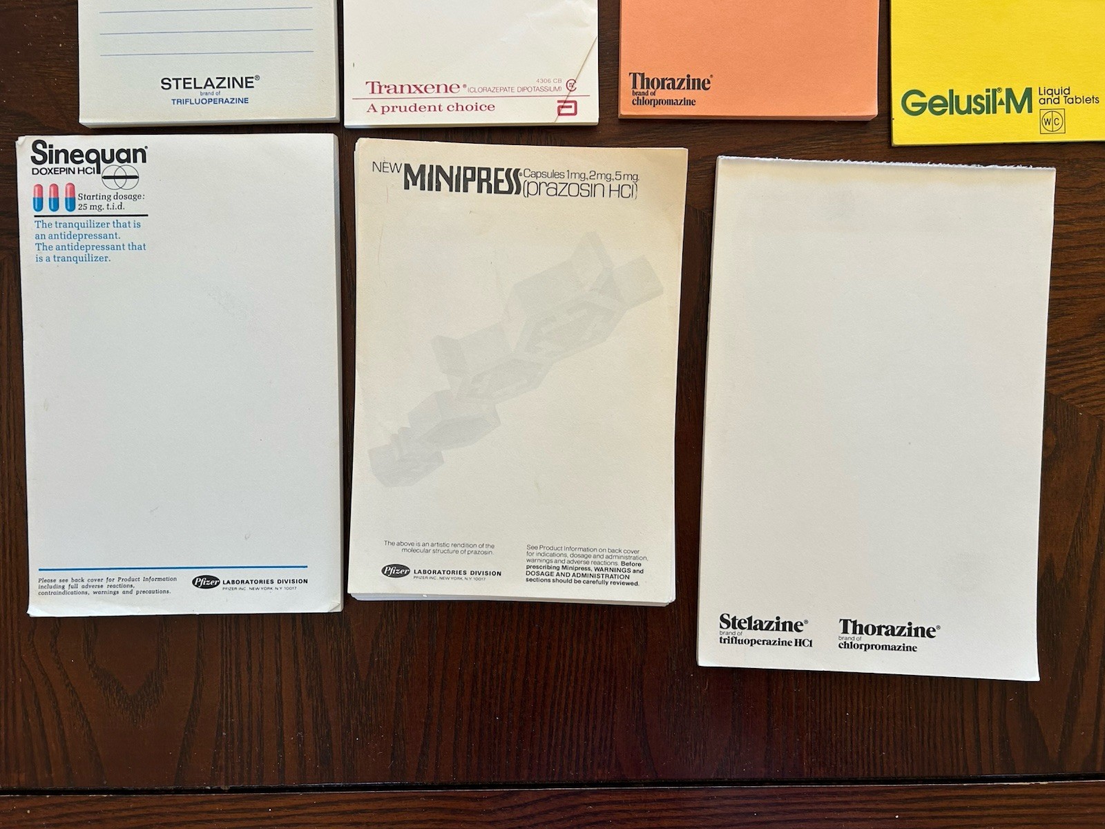 Pharmaceutical Drug Rep Collectable Vintage Note Pad Lot 1970s