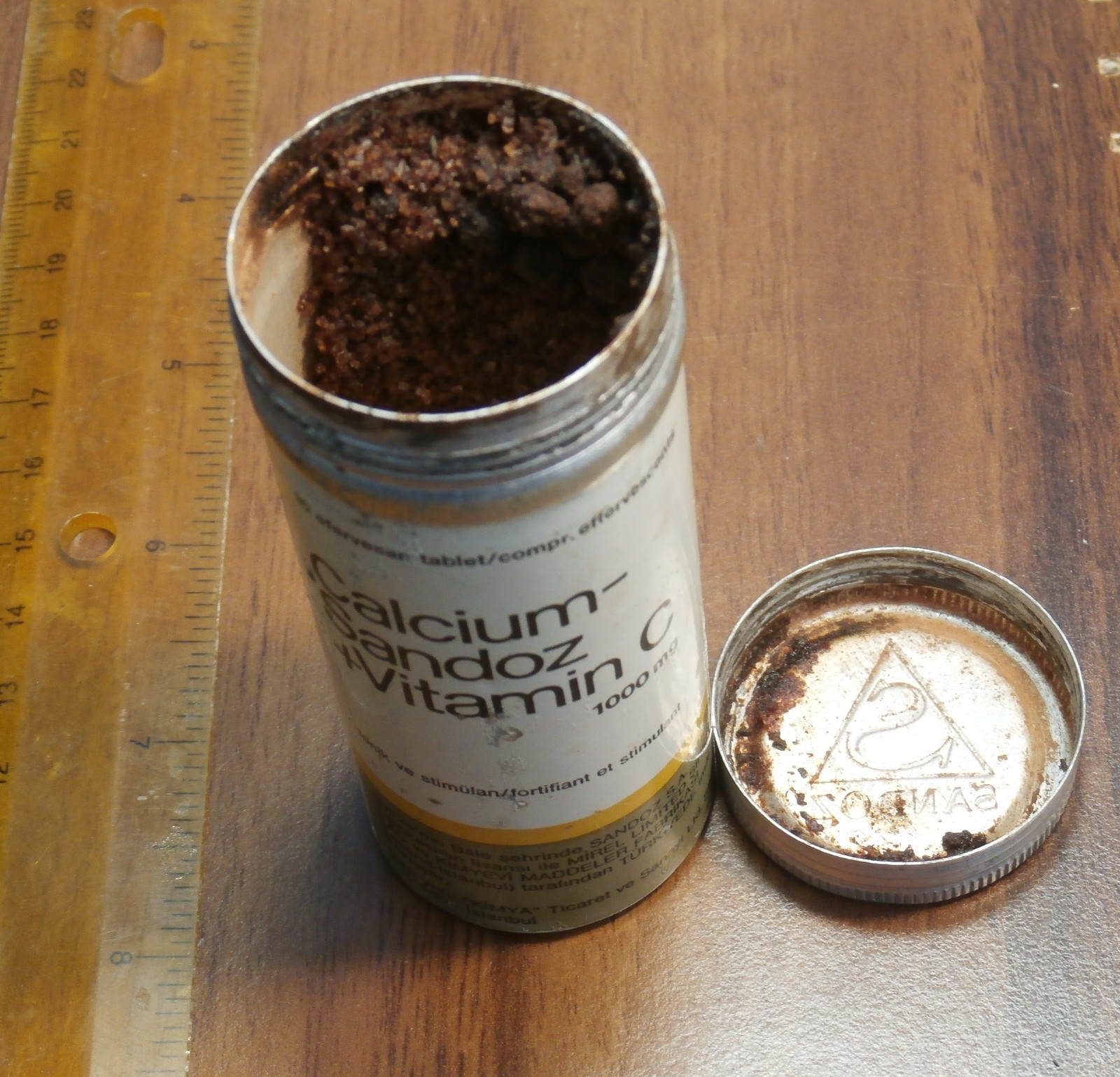 Vtg OPTALIDON SANDOZ MED. TIN BOX Swiss (Turkey)