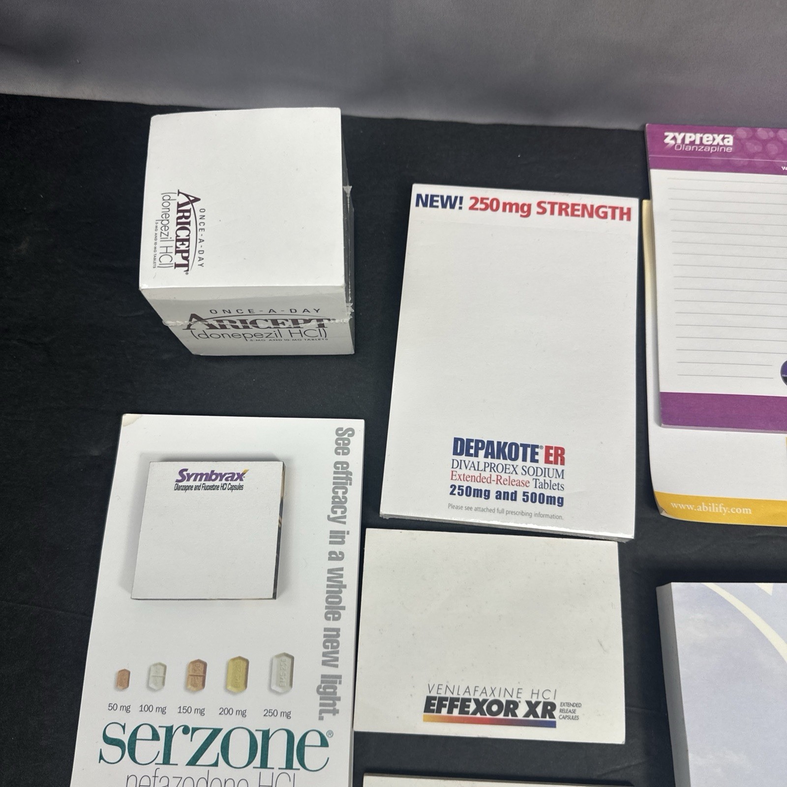 Lot of 14 Pharmaceutical Notepads Some Flawed Partial swag Note Pads