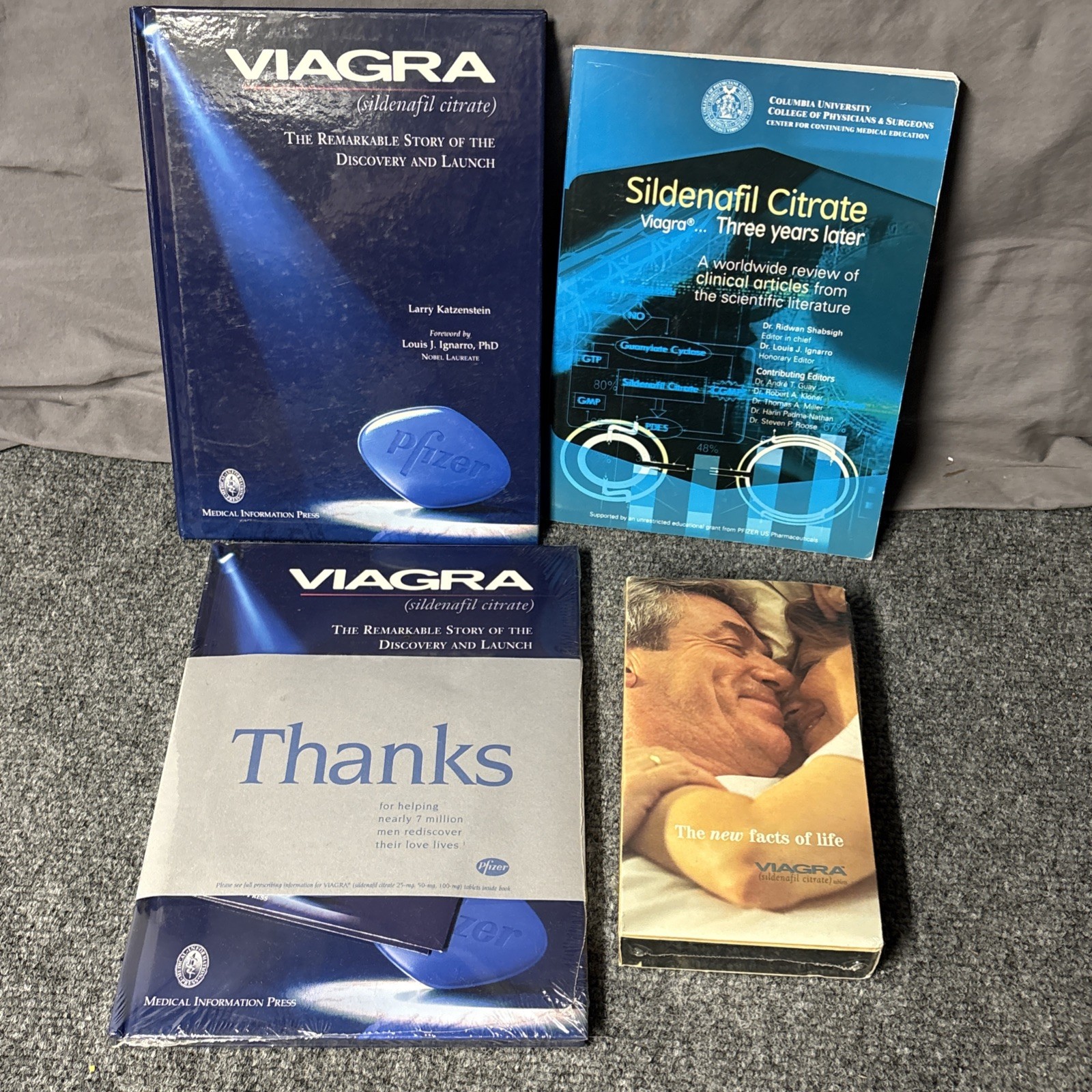 Viagra Promotional Media Lot Books DVD VHS Two Sealed