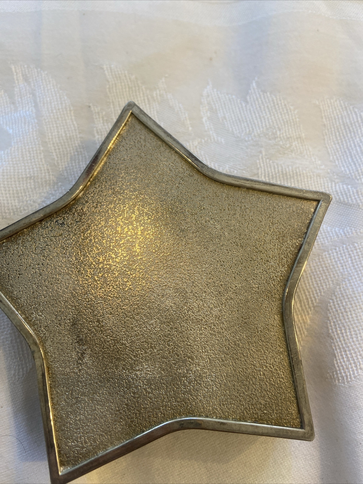 Pharmacia & Upjohn Silver Plated Velvet Lined Star Trinket Box