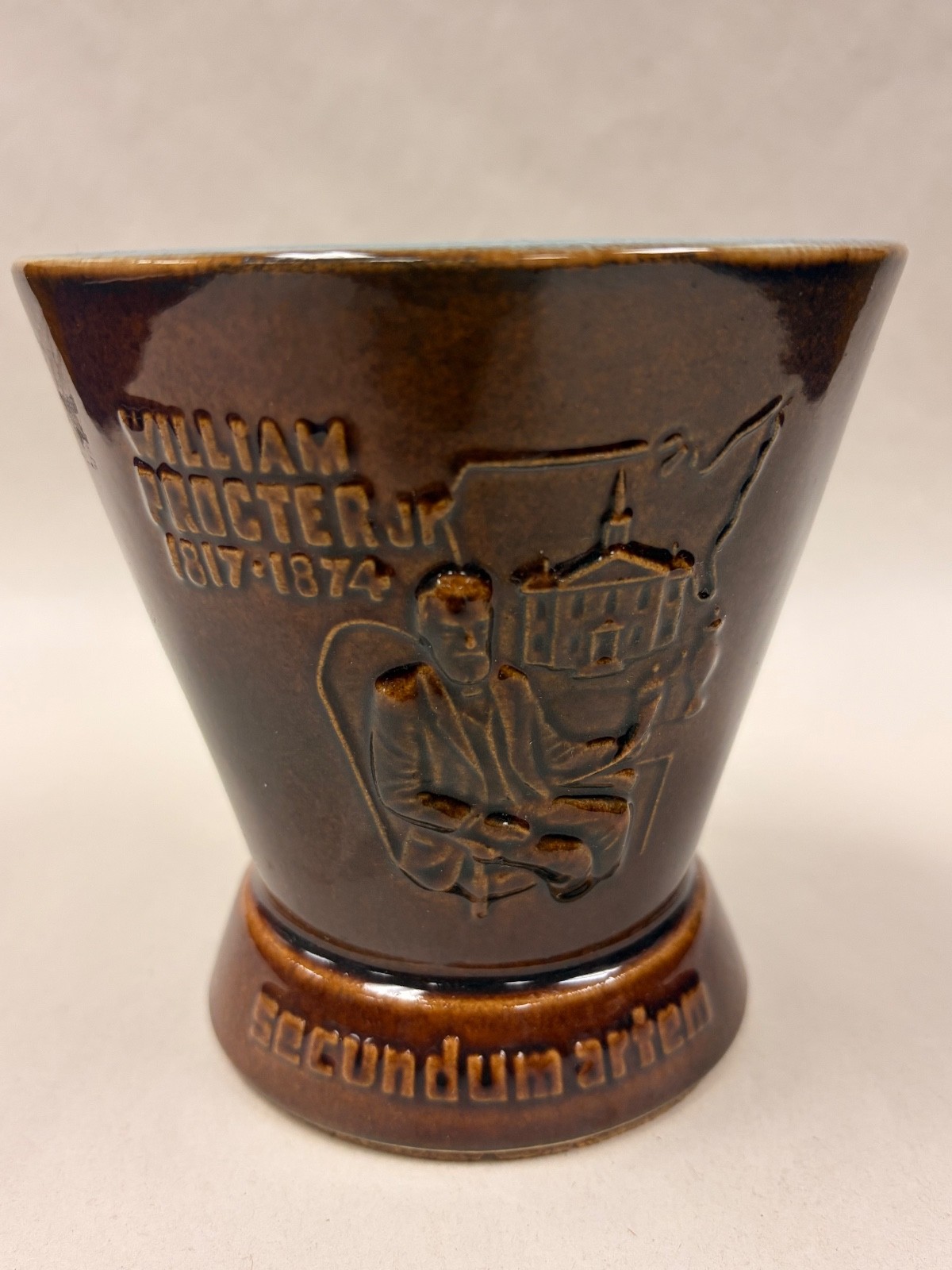 Schering / McCoy Pottery RX Mortar Pen Holder William Proctor Jr 1817-1874 NICE