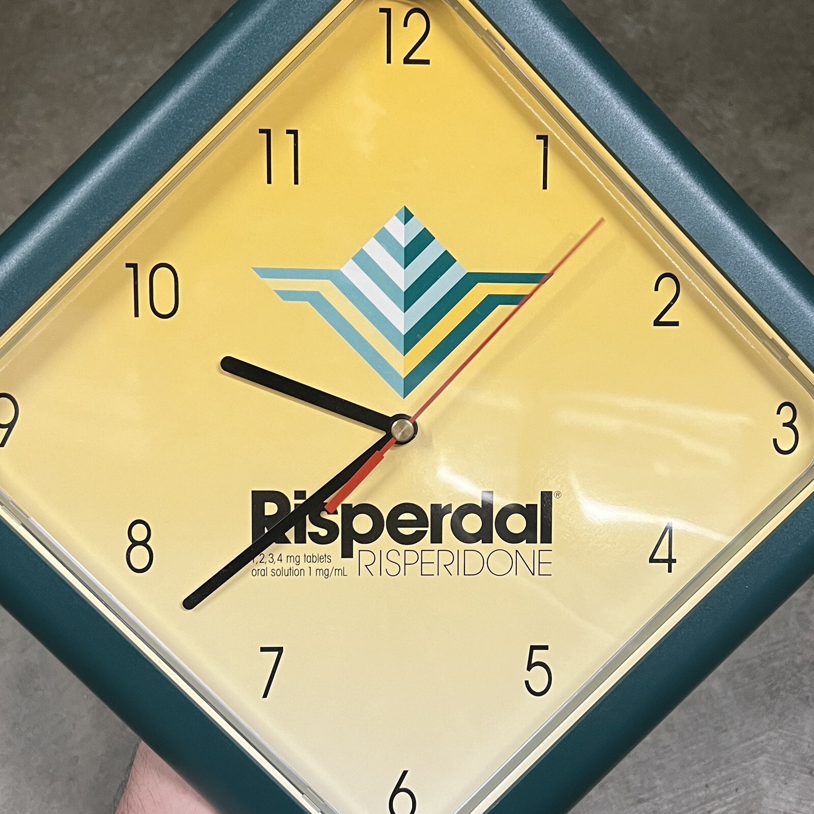Risperdal Risperidone RARE Drugs Clock Pharmaceutical Drug Rep Advertising VTG