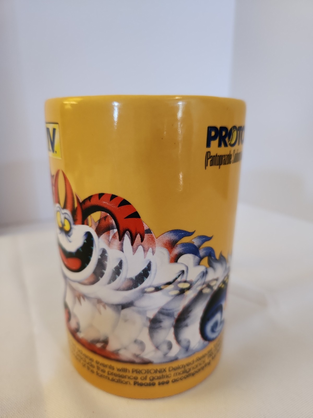 Protonix Coffee Cup – Mug Heartburn Monsters -Collectible- Drug Rep Giveaway