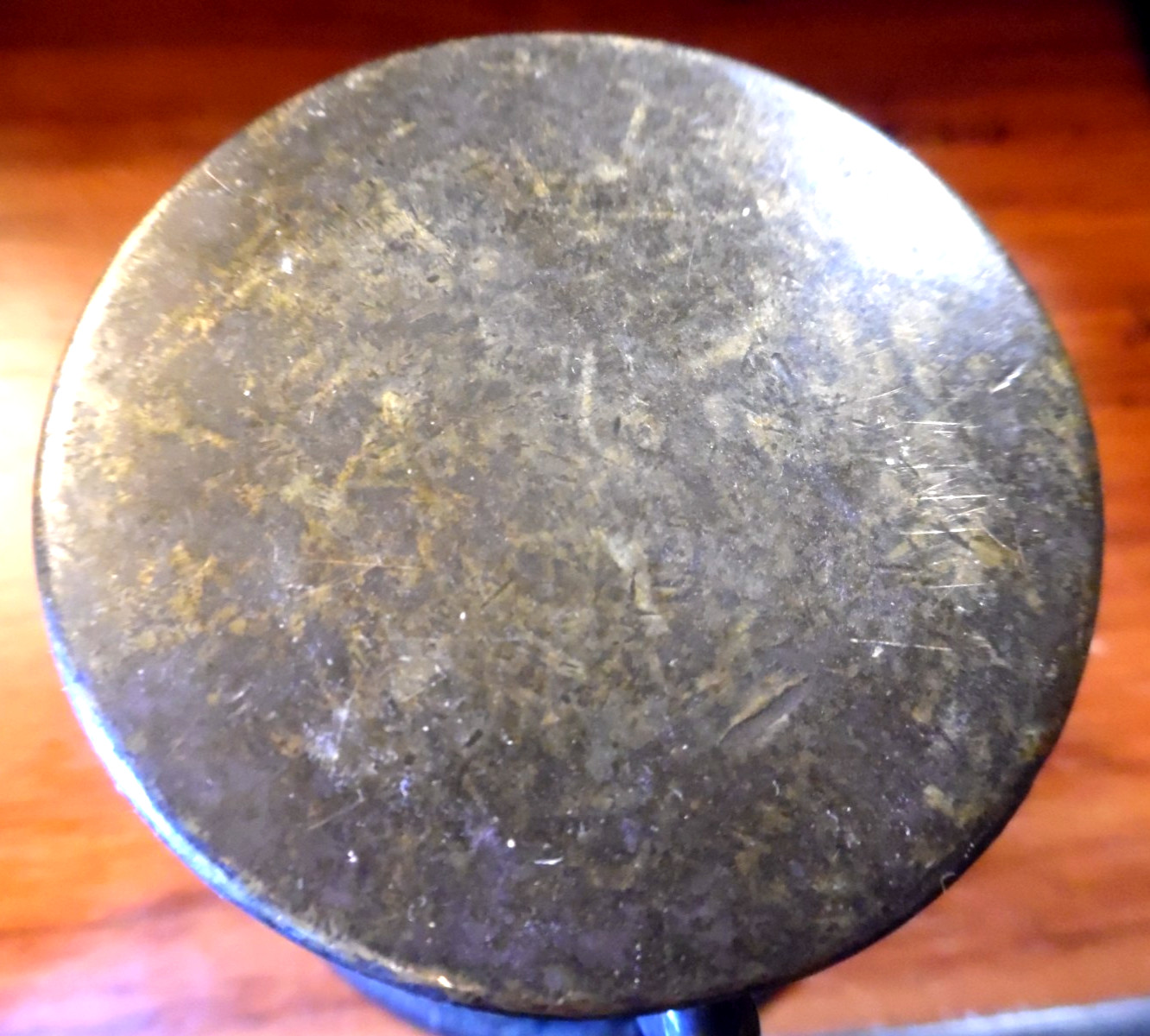 SMALL APOTHECARY DOUBLE HANDLED BRASS MORTAR WITH BRASS PESTLE