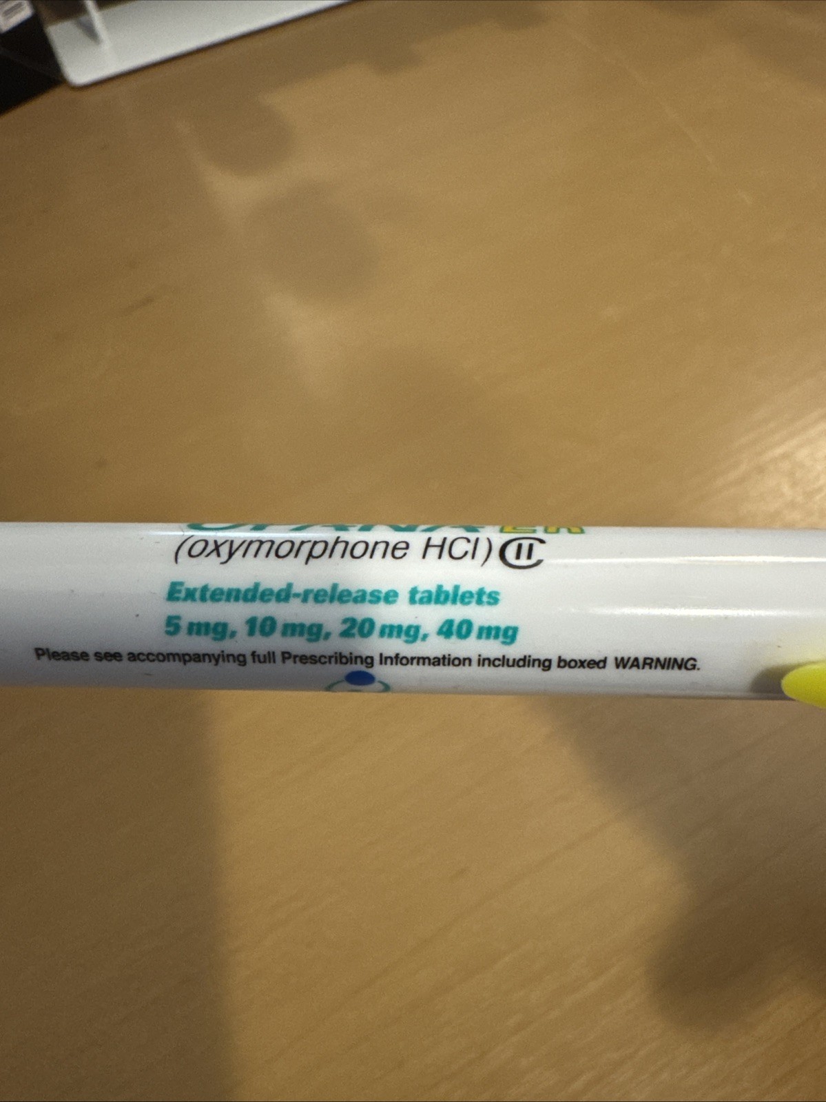 Opana ER (oxymorphone) Highlighters chisel tip