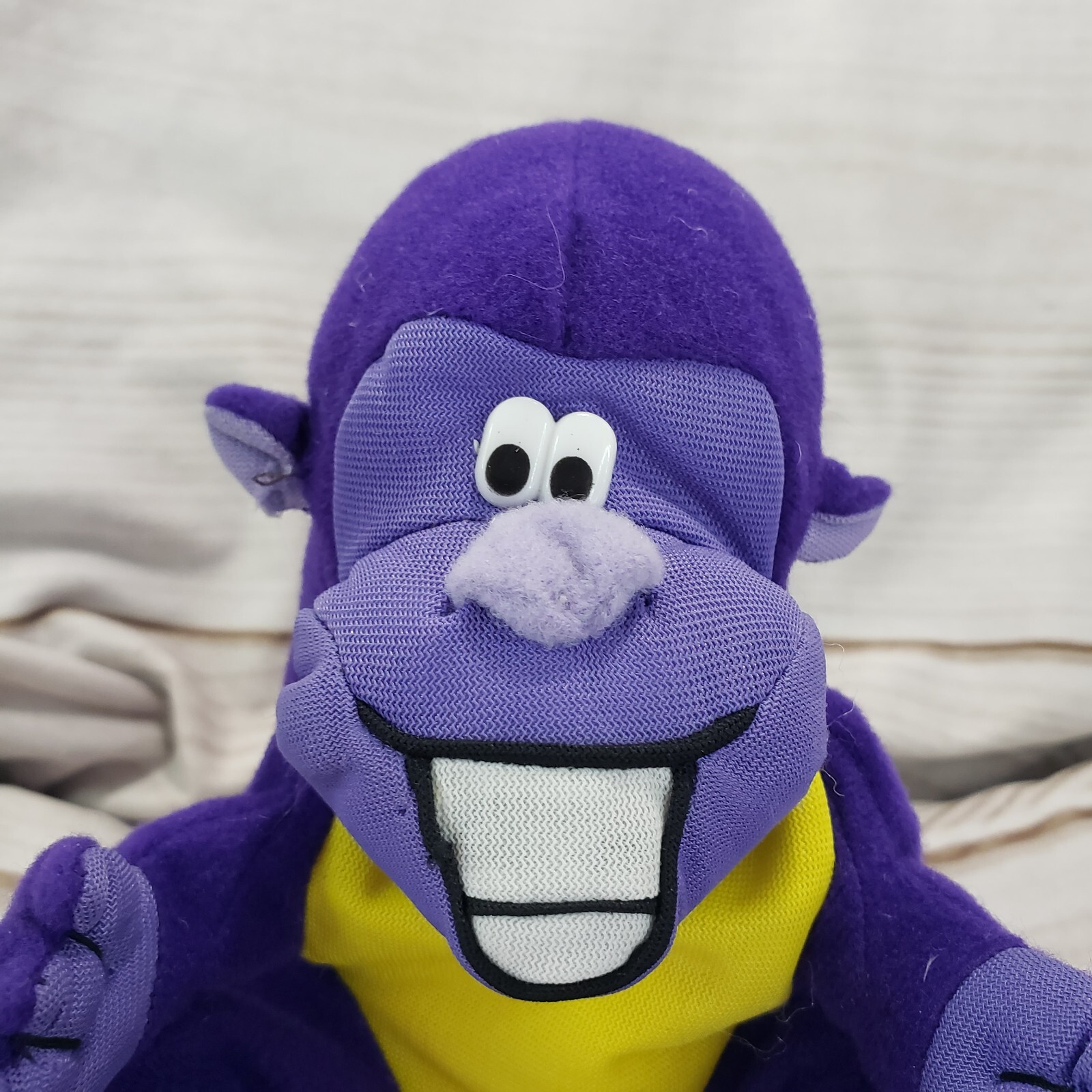 Zyrtec Purple Gorilla Plush Beanbag Toy Advertising Promo Monkey 6 Inch 1998