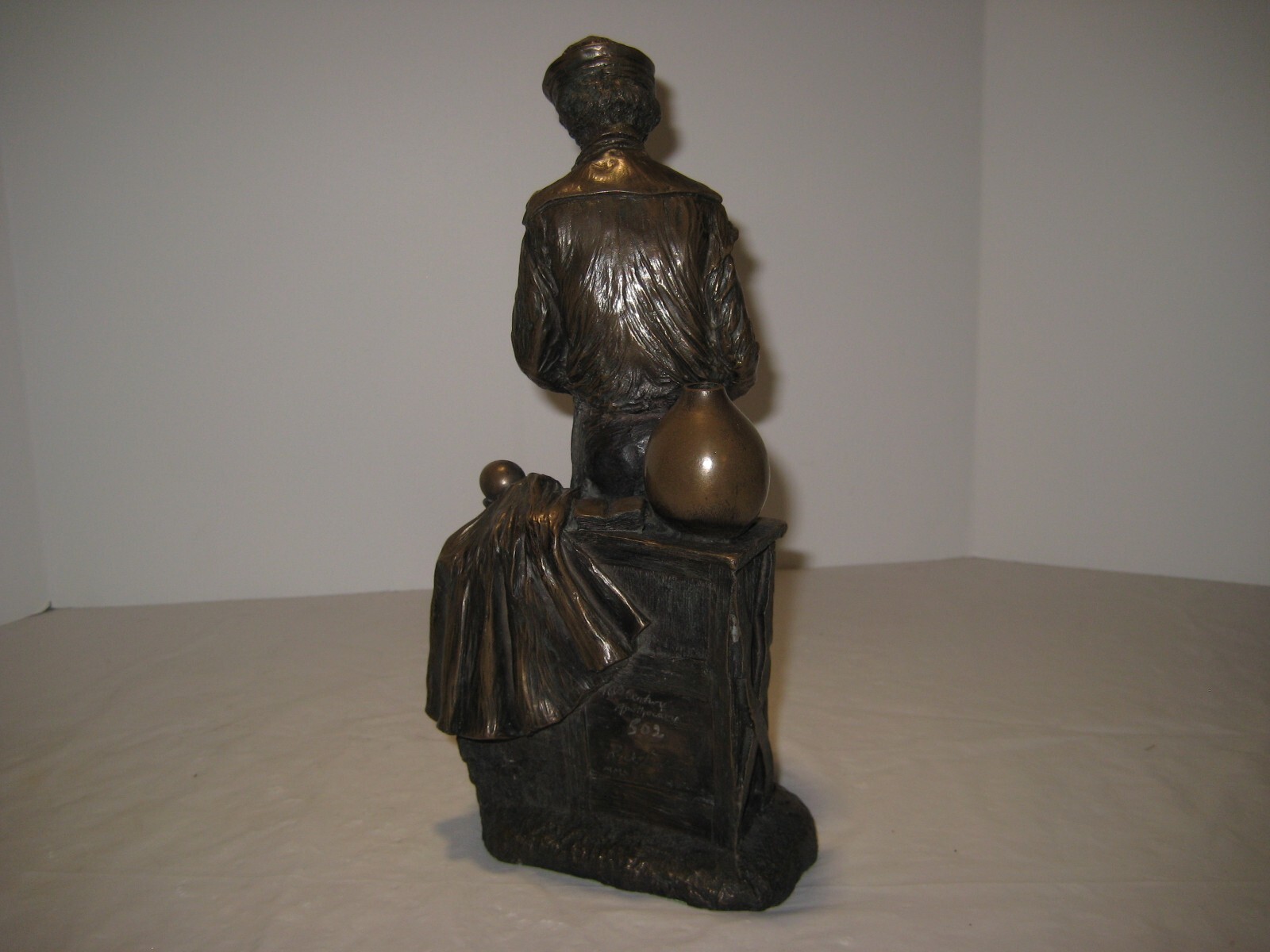18th Century Apothecary Sculpture # 502 By Rick Lewis Cast Metal Sculpture