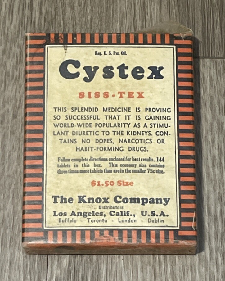 Vintage New Old Stock Cystex Pharmaceutical Pills – 144 Tablets