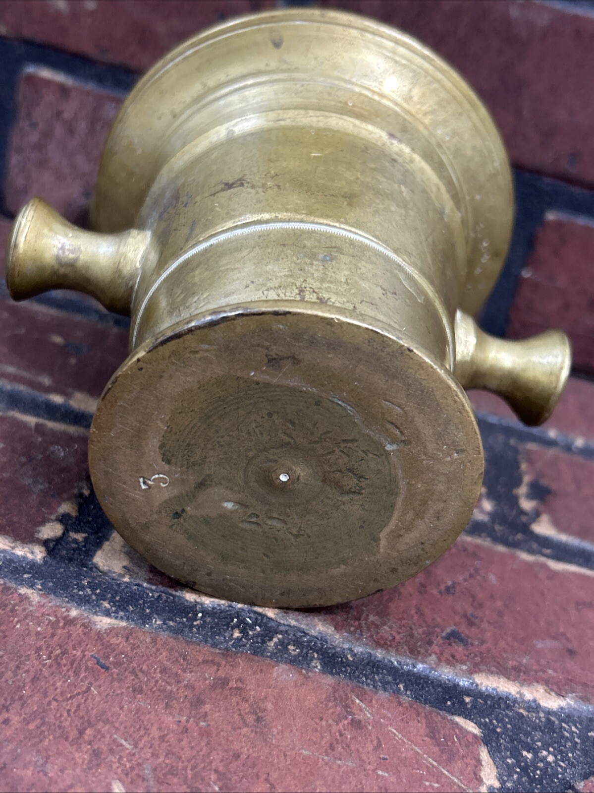 Vintage/Antique Solid Brass Mortar and Pestle Heavy