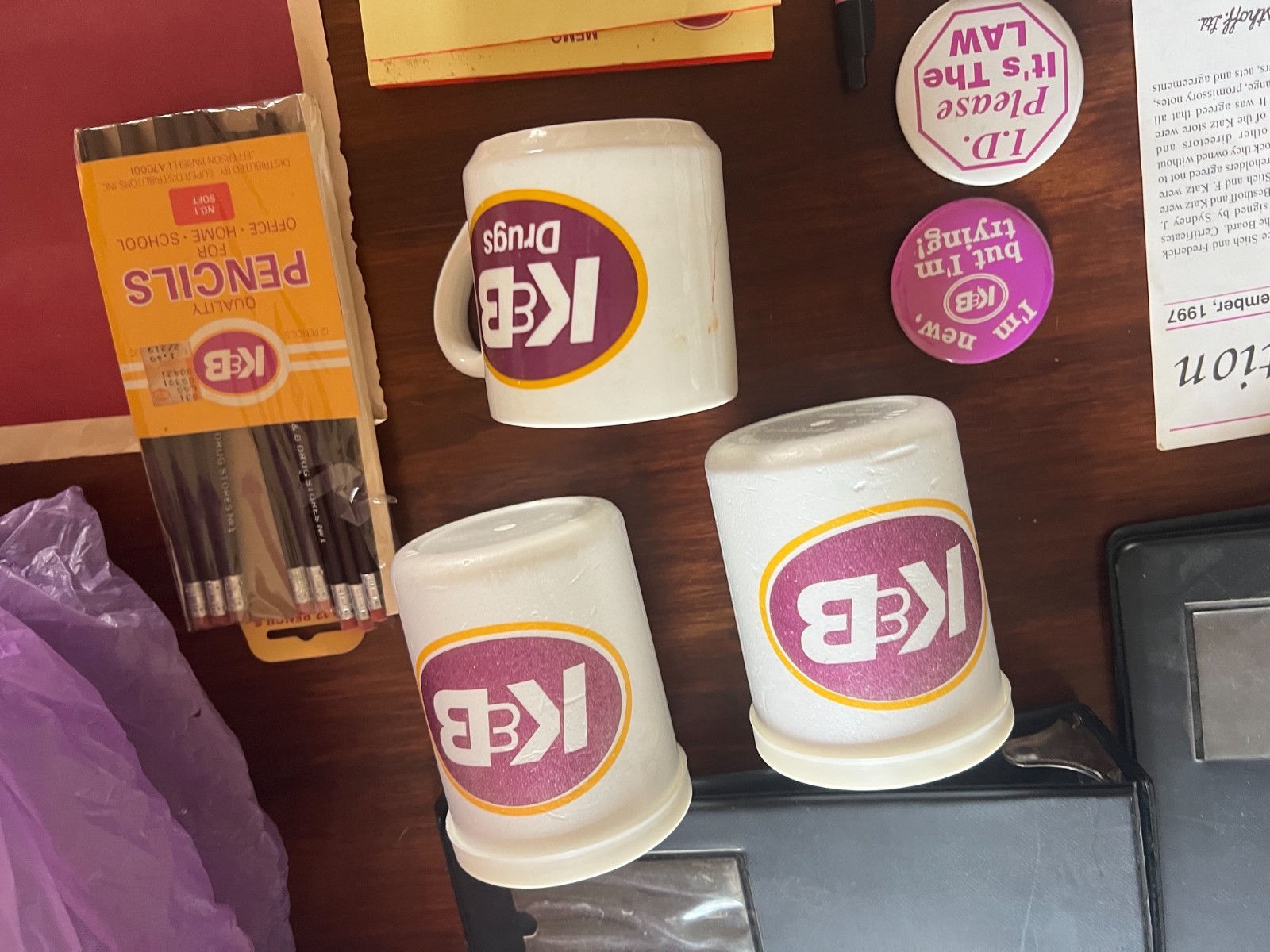 K&B pharmacy memorabilia, variety of items sold as LOT