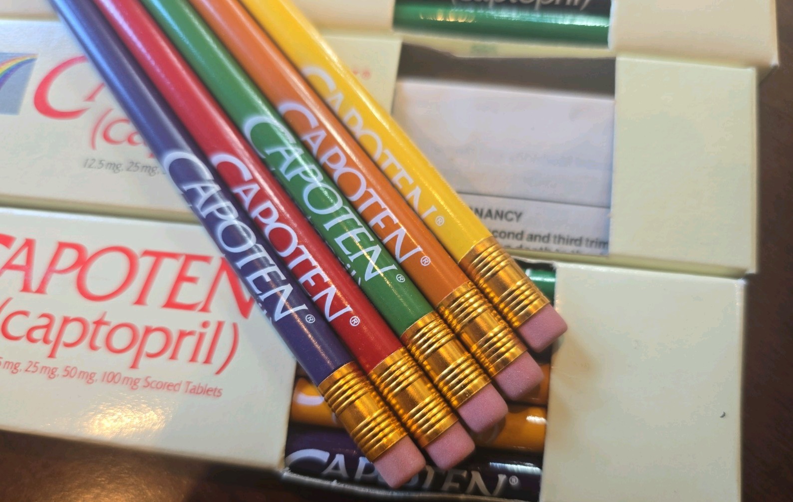 CAPOTEN Pencils NIB 4 Sets Pharmaceutical Drug Rep Promos Never Used