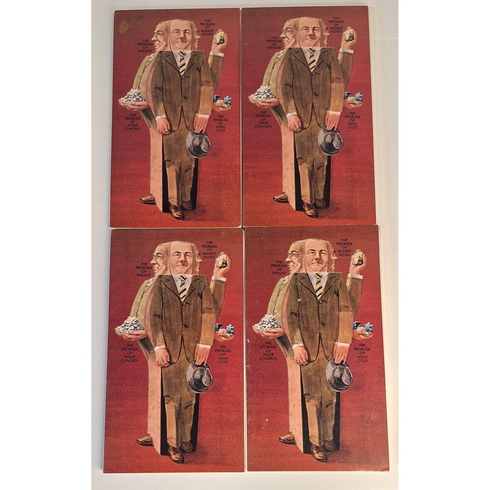 Lot Of 4 Pfizer Labs Notepads Diabinese Chlorpropamide Vintage
