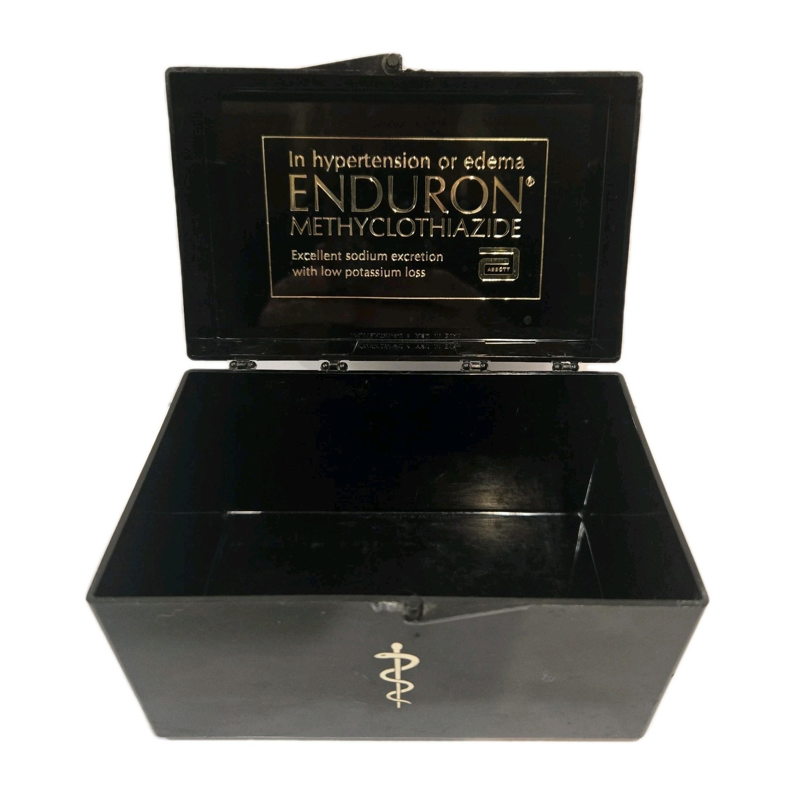 Vintage Abbott Enduron Methyclothiazide Pharmacy Advertising Display Box Medical