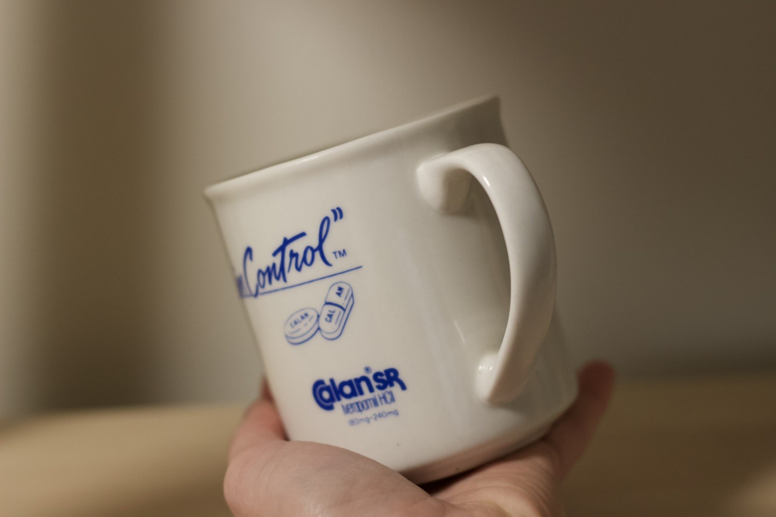 Vintage Drug Rep “You’re in Control” CALAN Sr Pharmaceutical Promotional Mug