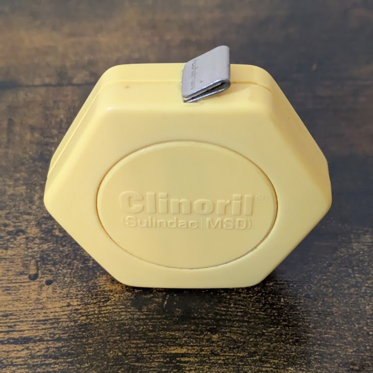 Clinoril (Sulindac MSD) Yellow Tape Measure Pharmaceutical Drug Rep Promo Advert