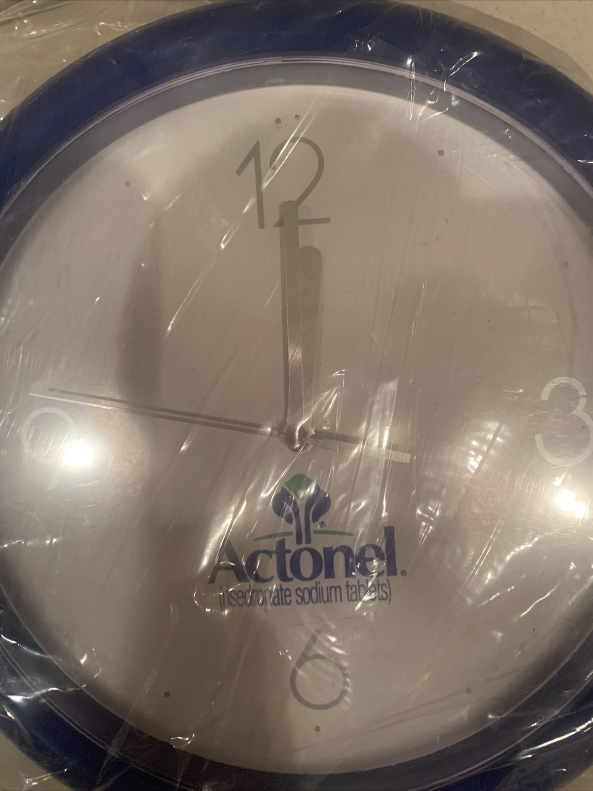 Vintage Actonel Drug Rep Promo Clock NEW Pharmaceutical Wall Clock