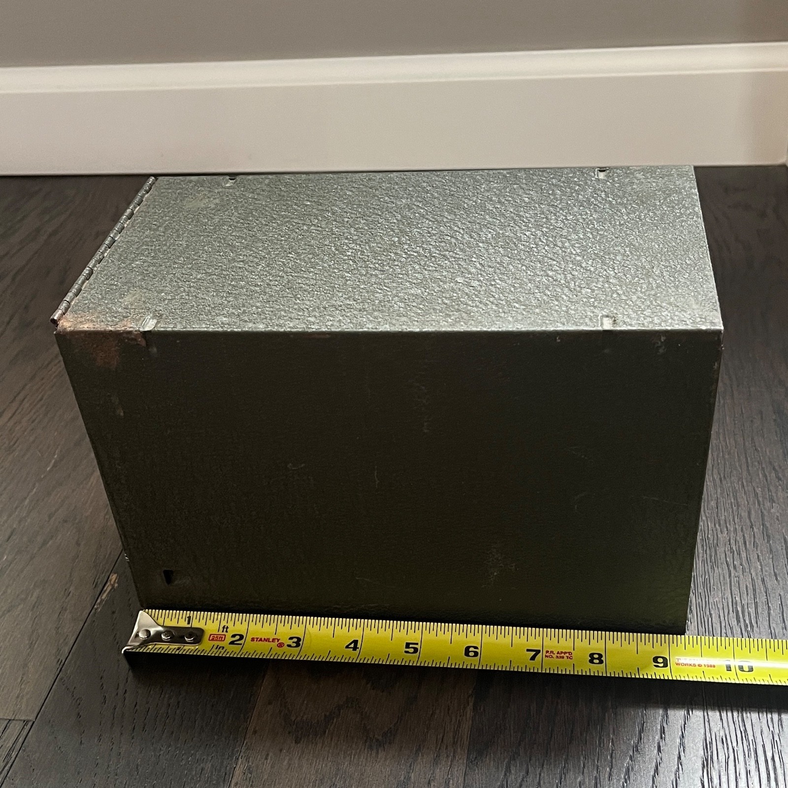 VINTAGE METAL TALBOTT PRESCRIPTION FILE BOX AURORA, ILLINOIS 1960’s