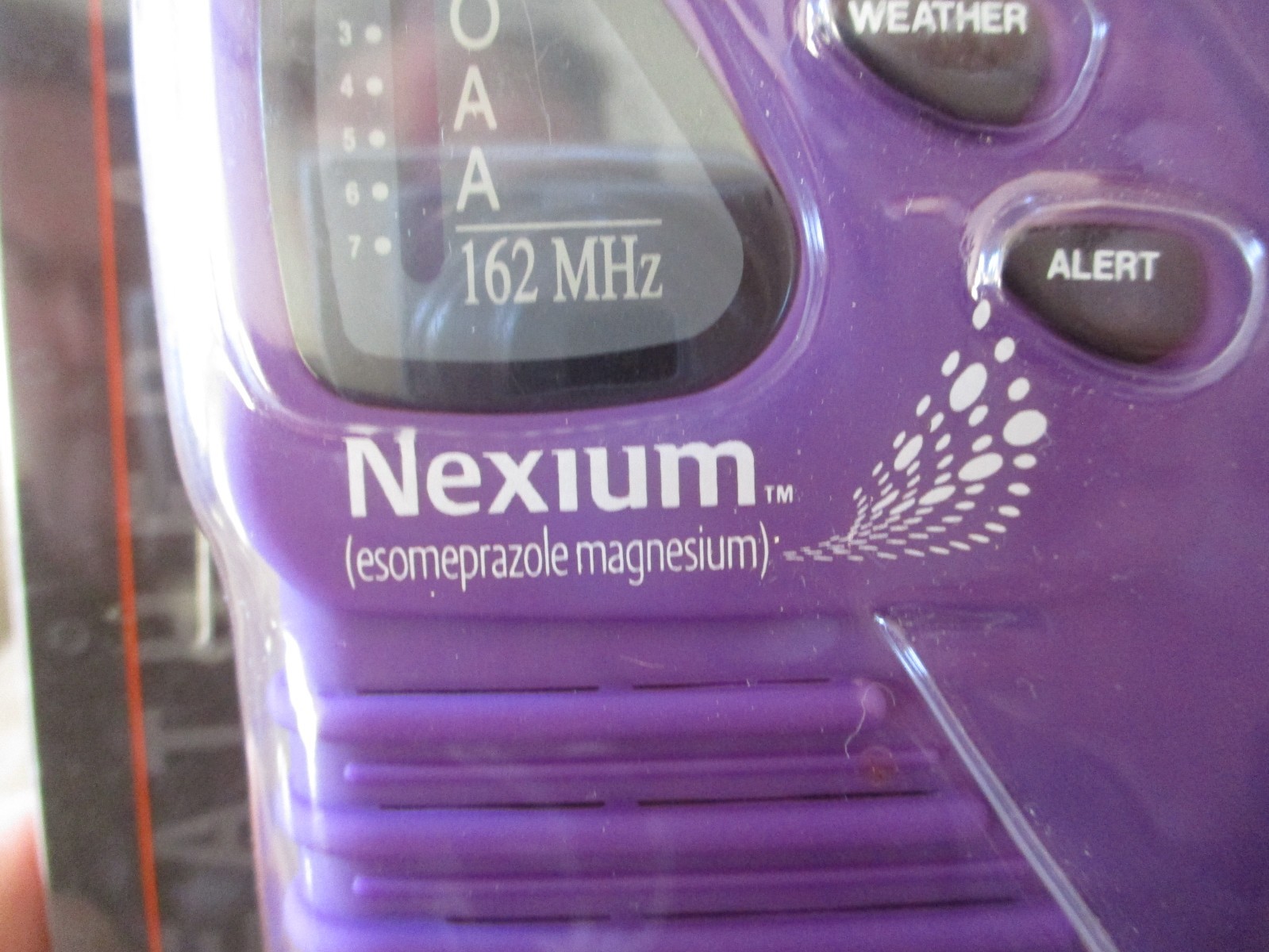 NEXIUM PHARMACEUTICAL DRUG REP ADVERTISING NOAA 9V WEATHER RADIO *NEW*