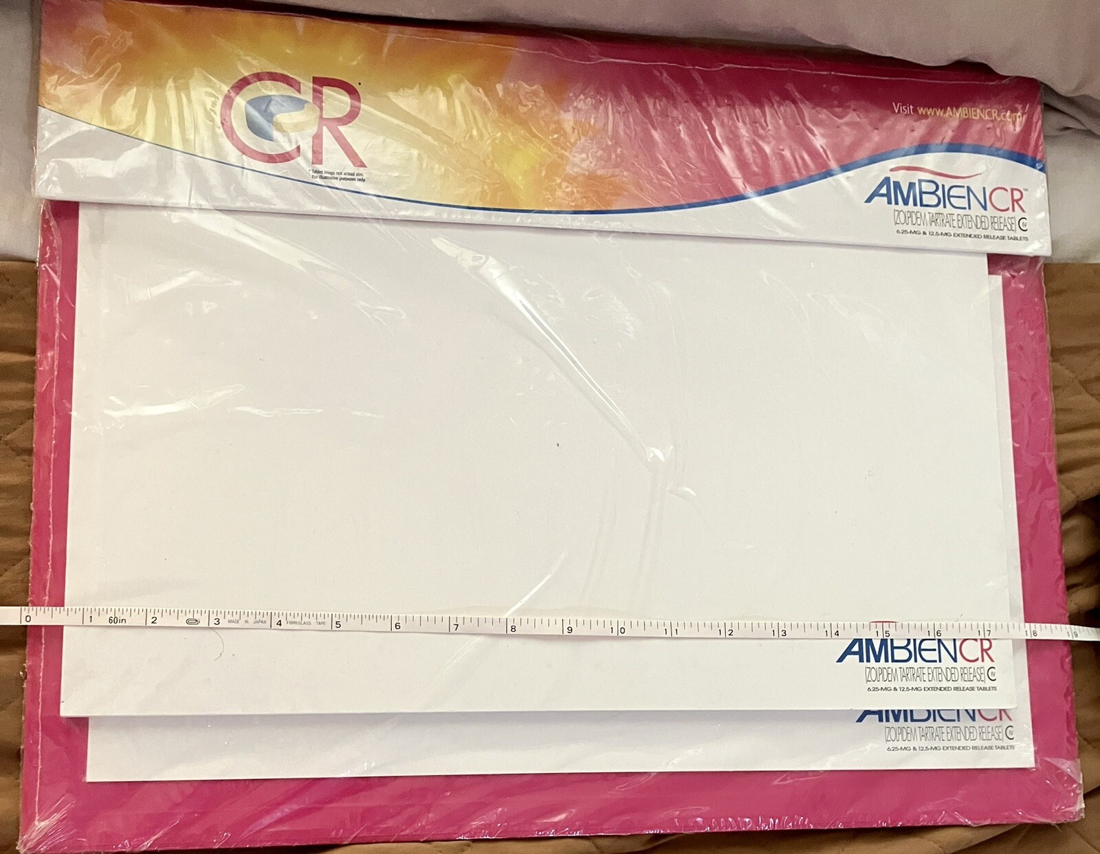 AMBIEN CR Pharmaceutical Pharma Drug Rep Desk Blotter Sealed 19” X 15”