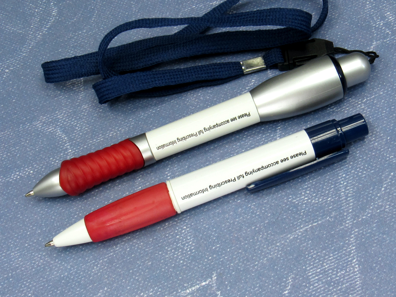 Rare Lot 2 Exforge Drug Rep Pharmaceutical Promo Advertising Pens 1 Lanyard Clip