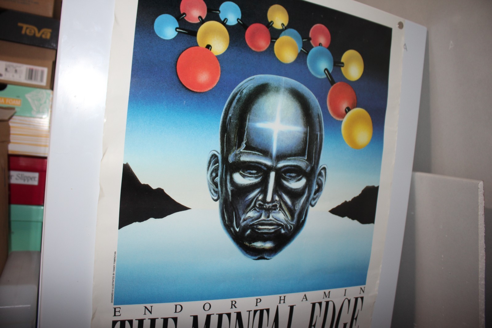 Vintage Endorphamin THE MENTAL EDGE Prescription Medicine Pharmaceutical POSTER