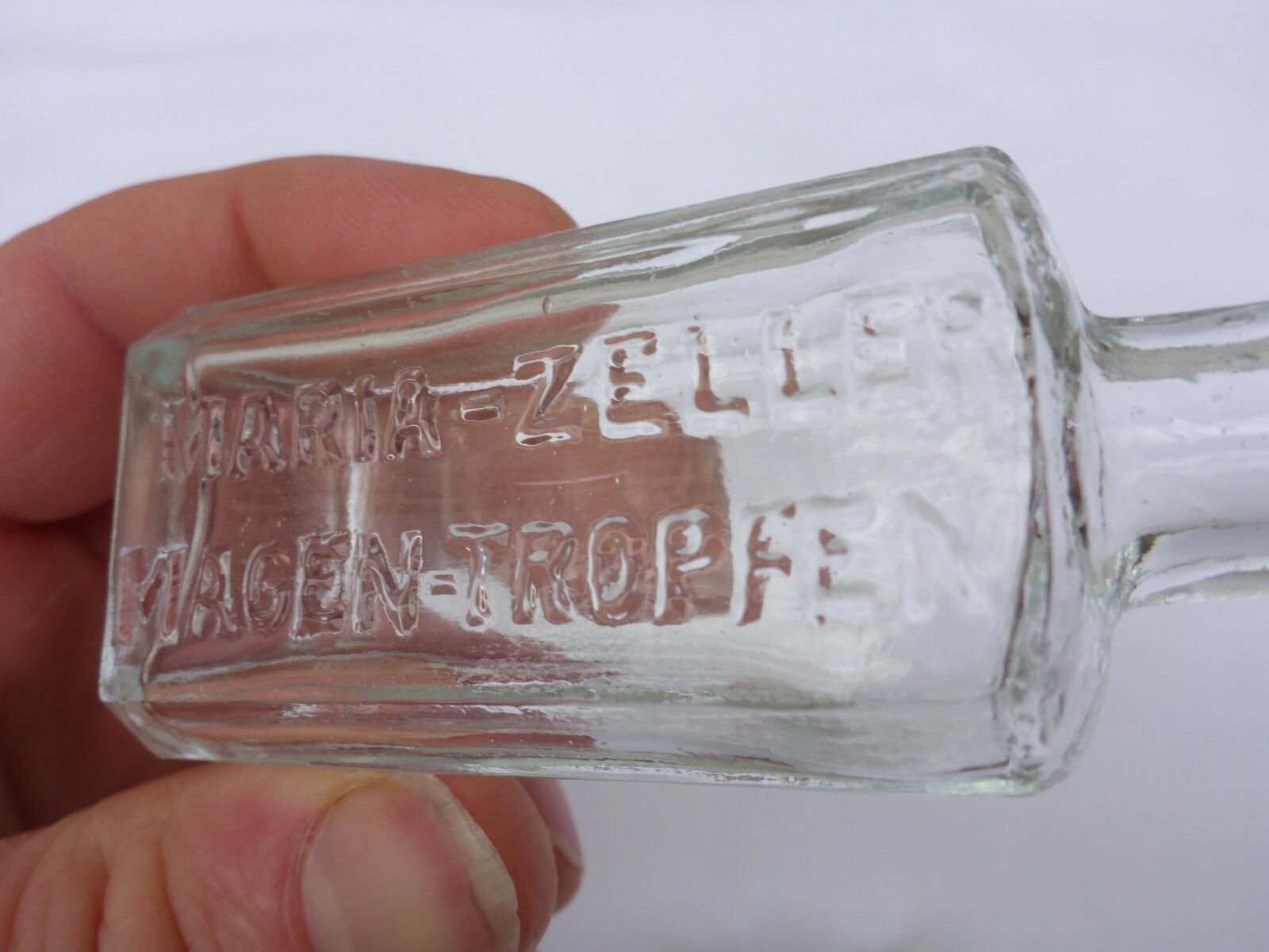 2X Old Small Medicine Glass Pharmacy Apothecary Bottle Maria Zeller Magnet Drops